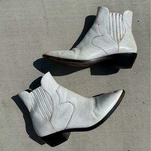 Rebecca Minkoff white short western boots size 7